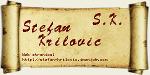 Stefan Krilović vizit kartica